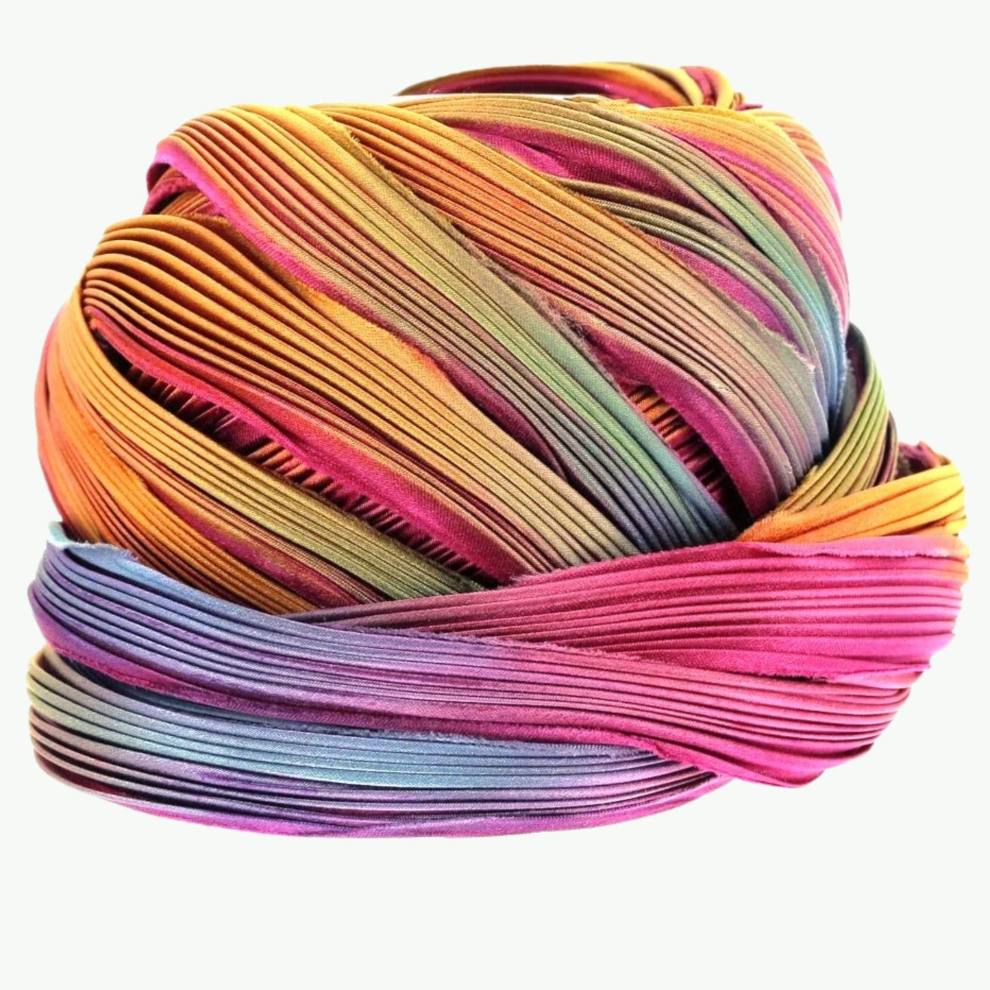 Shibori siid, roosakas, 10cm